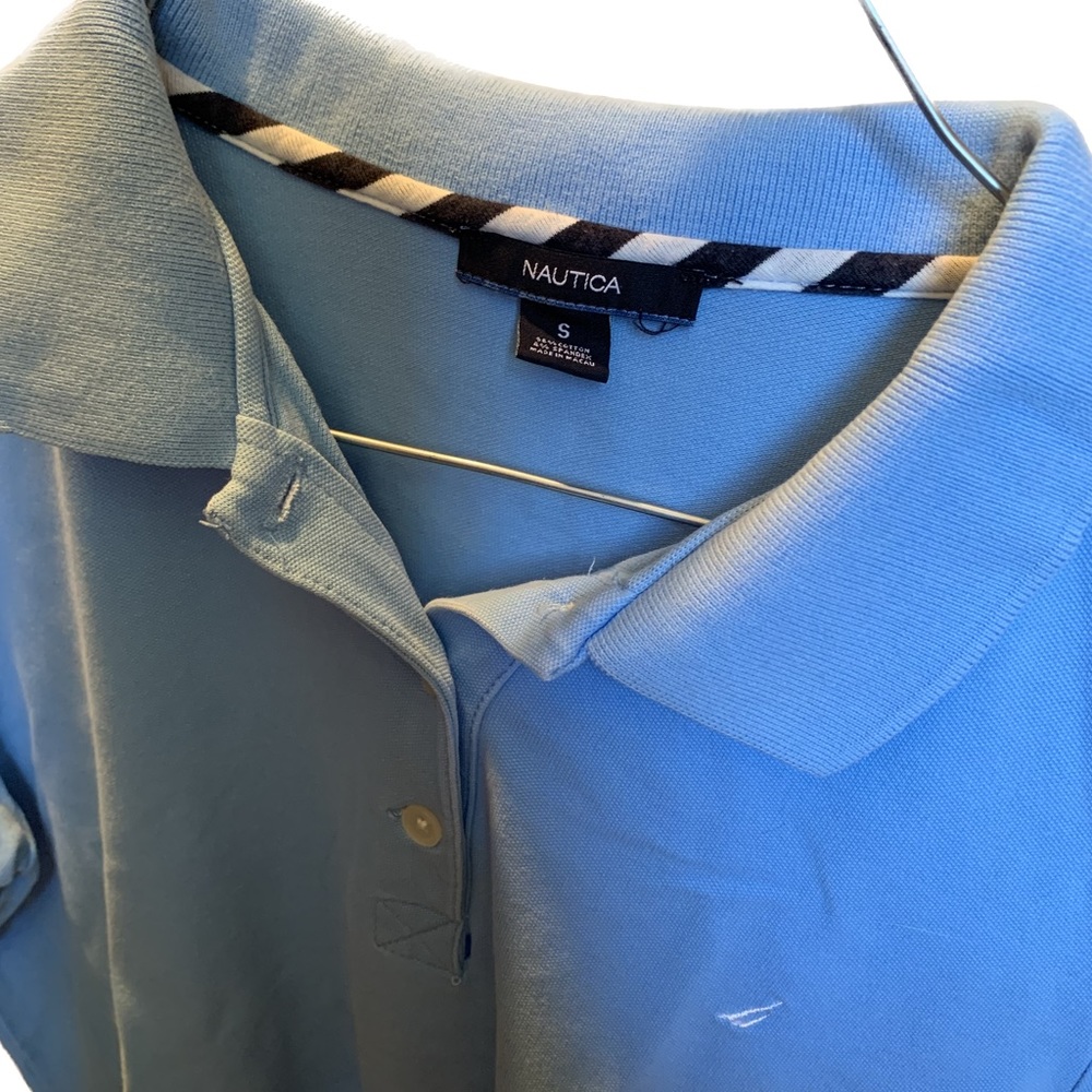 Blue Nautica Women’s Small Polo. Stretch material.